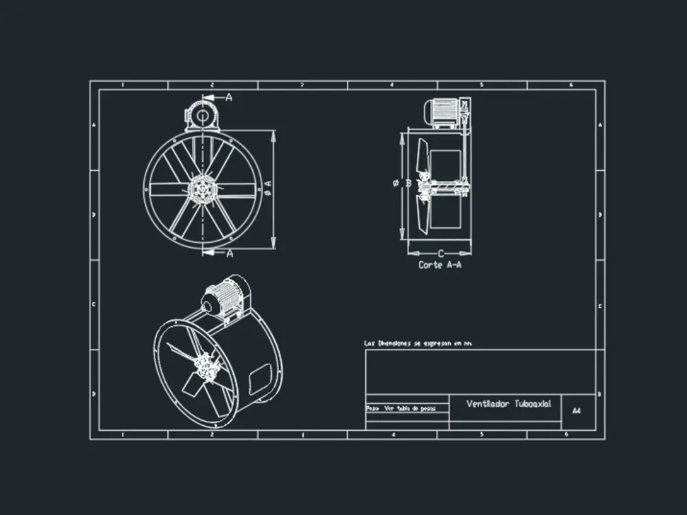 Bloque AutoCAD Ventilador Helicoidal: Guía Completa - Cómo formar un bloque en AutoCAD bloque autocad ventilador helicoidal - Cómo formar un bloque en AutoCAD