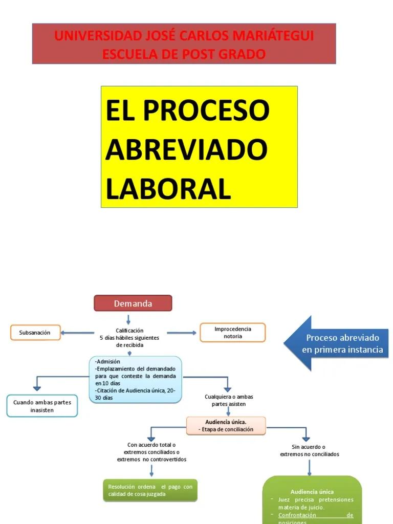 los asuntos que se ventilan en el proceso abreviado laboral - Cuántas instancias tiene un proceso laboral