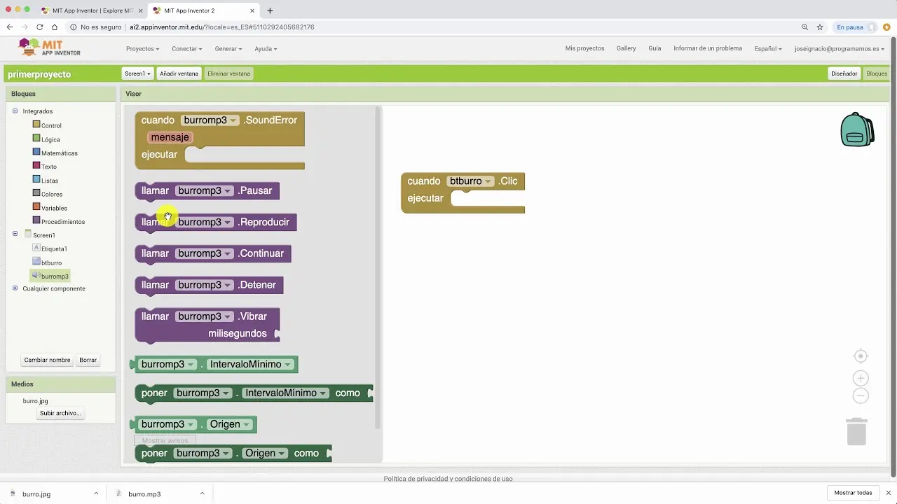 bloque de app inventor para mover ventilador - Qué tipos de bloques existen en App Inventor
